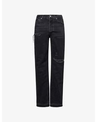 Represent - Heaton Distressed Denim Jeans - Lyst