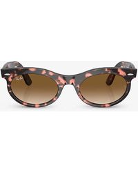 Ray-Ban - Rb2242 Wayfarer Oval-frame Acetate Sunglasses - Lyst