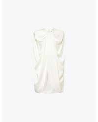 Stella McCartney - Draped Cape Satin Mini Dress - Lyst