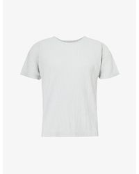 Homme Plissé Issey Miyake - Pleated Crewneck Knitted T-shirt X - Lyst