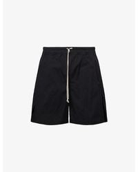 Rick Owens - Drawstring Relaxed-Fit Stretch-Cotton Shorts - Lyst