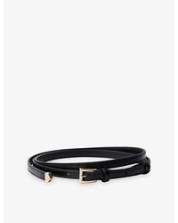 Prada - Square-Buckle Leather Belt - Lyst