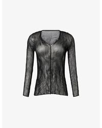 Issey Miyake - Chiffon Twist Pleats Shirt - Lyst