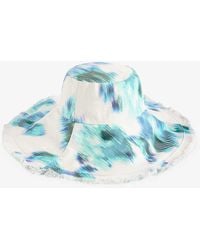 Ted Baker - Fiionn Blurred Floral-print Cotton Beach Hat - Lyst
