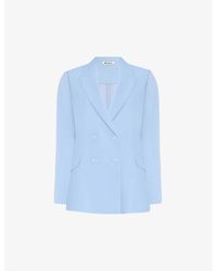 Ro&zo - Peak-Lapel Double-Breasted Stretch Woven-Blend Blazer - Lyst