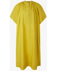 Soeur - Athena Tie-waist Short-sleeve Cotton Midi Dress - Lyst