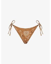 Skims - Signature Swim Dipped Tie Bikini Bottoms - Lyst