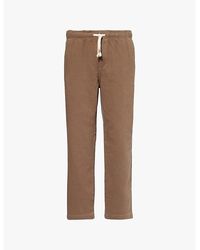 FRAME - Terry Travel Elasticated-Waist Tapered-Leg Denim Trousers - Lyst