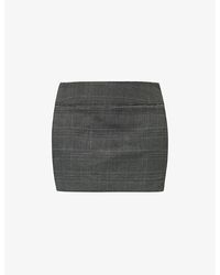 Reformation - Vintage Trussardi Nara Checked Woven Mini Skirt - Lyst