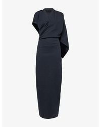 Issey Miyake - Allow Asymmetric Woven Maxi Dress - Lyst