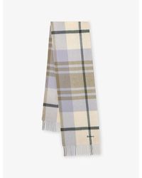 Mulberry - Small-Check Merino-Wool Scarf - Lyst