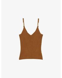 Reiss - X Atelier Cara Silk-Blend Vest - Lyst