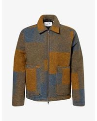 NN07 - Gael Checked Wool-Blend Jacket - Lyst