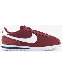 Nike - Cortez Brand-embellished Leather Low-top Trainers - Lyst