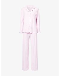 THE NAP CO - Scallop Long-Sleeve Modal-Jersey Pyjama Set - Lyst
