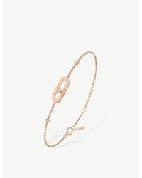 Messika - Move Uno 18ct Pink-gold And Diamond Bracelet - Lyst