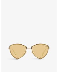 Tiffany & Co. - Tf3090 Triangular-frame Metal Sunglasses - Lyst