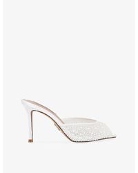 Steve Madden - Rollout Embellished Woven Heeled Mules - Lyst