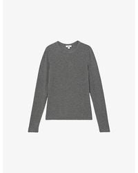 Reiss - Arabelle Round-Neck Stretch-Jersey Top - Lyst