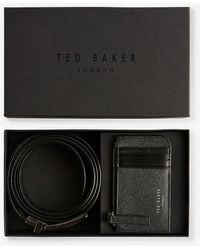 Ted Baker - Santel Bovine-leather Cardholder And Belt Set - Lyst