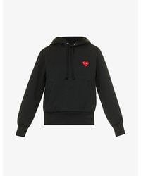 COMME DES GARÇONS PLAY - Logo-Embroidered Cotton-Jersey Hoody - Lyst