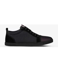 Christian Louboutin - F.a.v Fique A Vontade Leather And Woven Low-top Trainers - Lyst