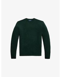 Polo Ralph Lauren - Crewneck Logo-Embroidered Wool And Alpaca-Blend Jumper - Lyst