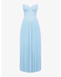 House Of Cb - Marcella Pleated Woven Maxi Dress - Lyst