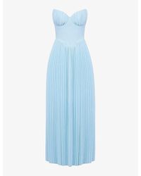 House Of Cb - Marcella Pleated Woven Maxi Dress - Lyst