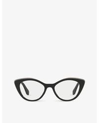Miu Miu - Mu01rv Logo-embossed Cat's-eye Acetate Optical Glasses - Lyst