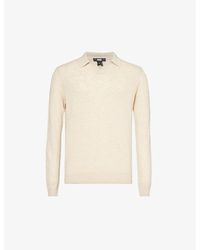 PAIGE - Valdez Long-sleeve Cotton-blend Polo Shirt - Lyst
