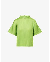 Pleats Please Issey Miyake - Monthly Colors: August Hooded Knitted Top - Lyst