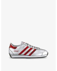 adidas - Country Japan Metallic-Leather Low-Top Trainers - Lyst