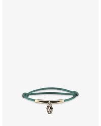 BVLGARI - Serpenti Forever Cord And Gold-plated Brass Charm Bracelet - Lyst