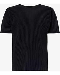 Homme Plissé Issey Miyake - Basic Pleated Knitted T-shirt X - Lyst