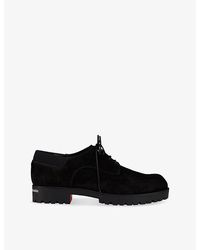 Christian Louboutin - Cavafield Suede Derby Shoes - Lyst