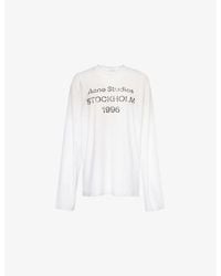 Acne Studios - Edden 1996 Long-Sleeve Cotton And Hemp-Blend Jersey T-Shirt - Lyst