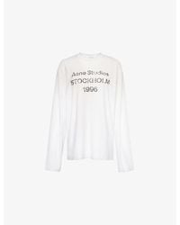 Acne Studios - Edden 1996 Long-Sleeve Cotton And Hemp-Blend Jersey T-Shirt - Lyst