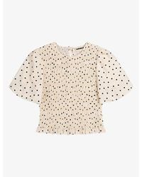 OMNES - Nicolla Shirred-Bodice Linen-Blend Top - Lyst