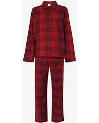 Calvin Klein - Checked Regular-fit Stretch-cotton Pyjama Set - Lyst