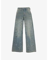 Jaded London - Studded Colossus Relaxed Wide-Leg Denim Jeans - Lyst