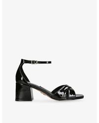 Steve Madden - Fergie 238 Faux-Leather Heeled Sandals - Lyst