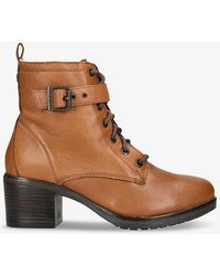 Carvela Kurt Geiger - Snug Fleece-lined Leather Heeled Boots - Lyst