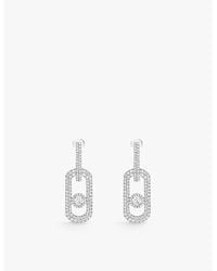 Messika - So Move Xl Pavé 18Ct- And 2.12Ct Diamond Earrings - Lyst