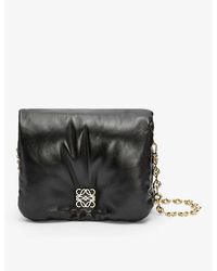 Loewe - Leather Puffer Goya Padded Shoulder Bag - Lyst
