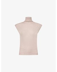 Rick Owens - Turtleneck Sleeveless Knitted Virgin-Wool Jumper - Lyst