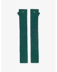 Maje - Ribbed Hardware-Embellished Yak-Blend Mittens - Lyst