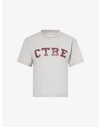 The Couture Club - Ctre Round-Neck Woven T-Shirt - Lyst