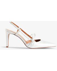 Claudie Pierlot - Bow-embellished Leather Heeled Courts - Lyst