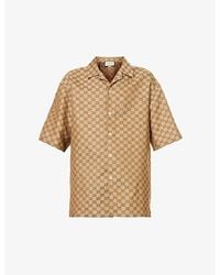 Gucci - Archivio Patch-pocket Relaxed-fit Linen-blend Shirt - Lyst
